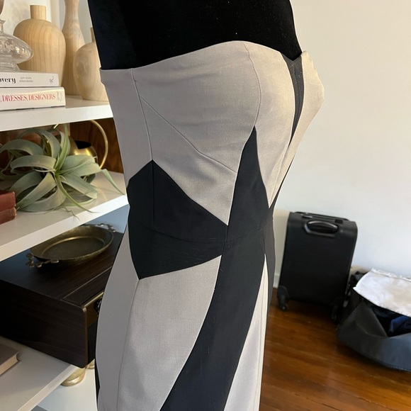 Strapless black and beige dress in size small - Picture 6 of 8